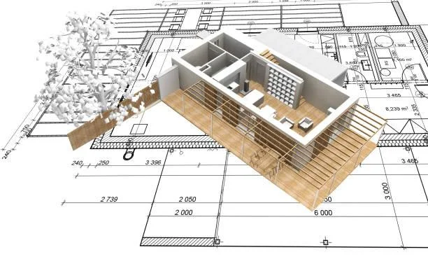 Projeto arquitetonico em 3D para estudo de espacos